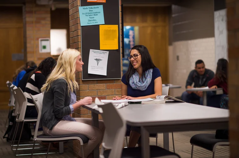 Emporia State students studying