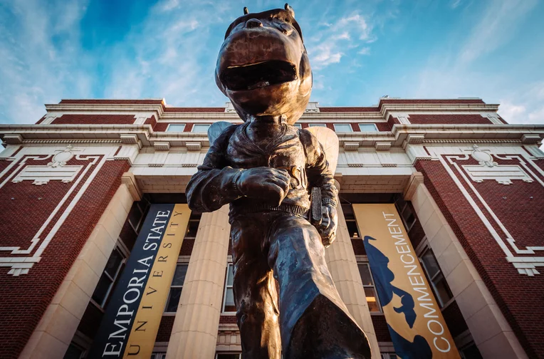 Emporia State mascot Corky Statue