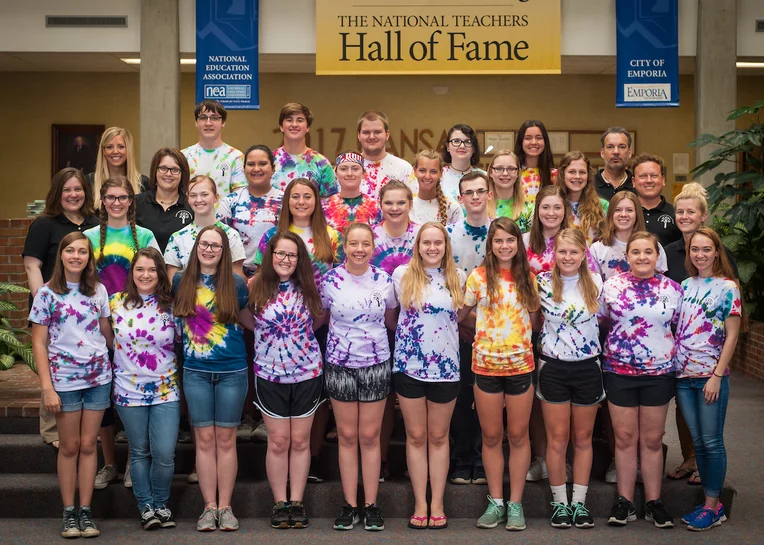 2017 Kansas Future Teacher Academy Kansas Future Teacher Academy participants post for group photo