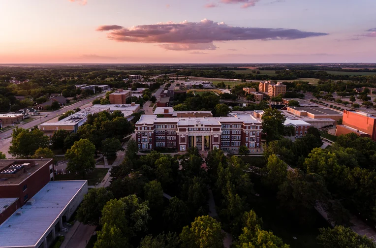 Aerial of Emporia State University Campus