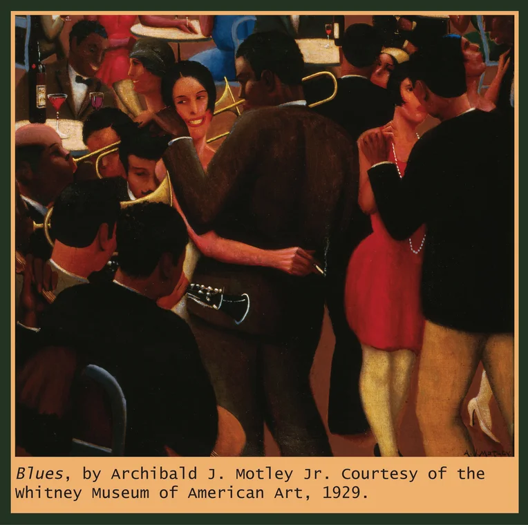 Artwork titled Blues by Archibald J. Motley Jr.