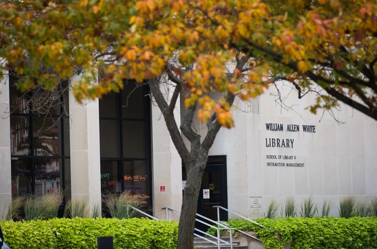 William Allen White library in fall