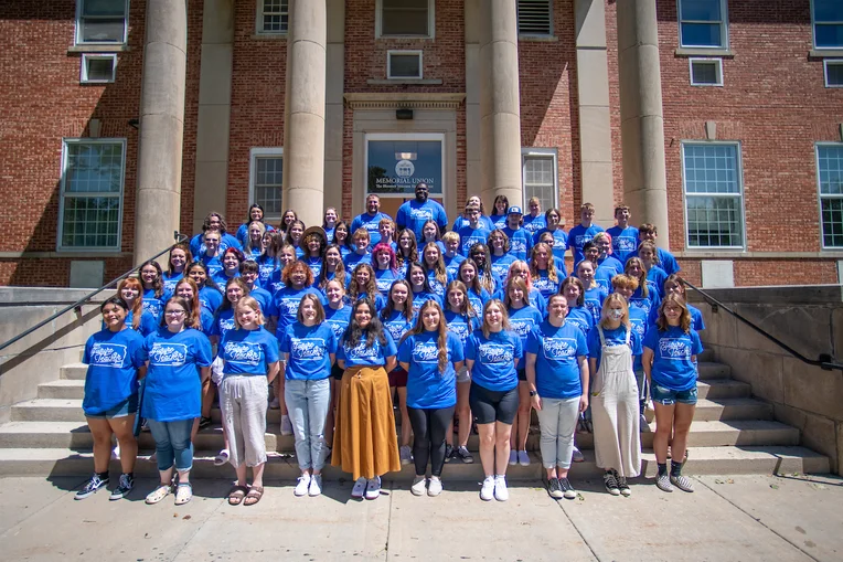 2022 Kansas Future Teacher Academy Kansas Future Teacher Academy participants post for group photo