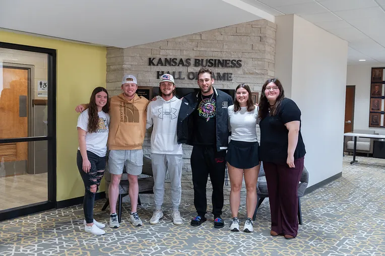 group of students in Cremer Hall