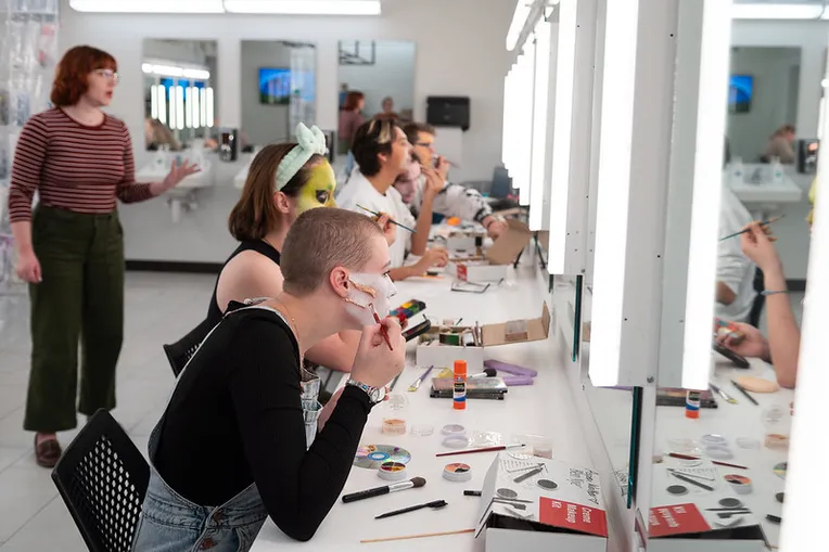 Students Practicing Makeup for Theatre