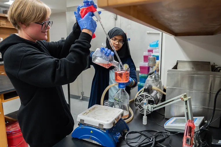 Students Testing Lab Measurements