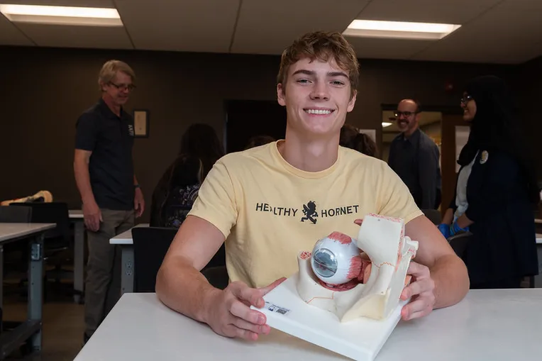 Emporia State Students Studying the Eye