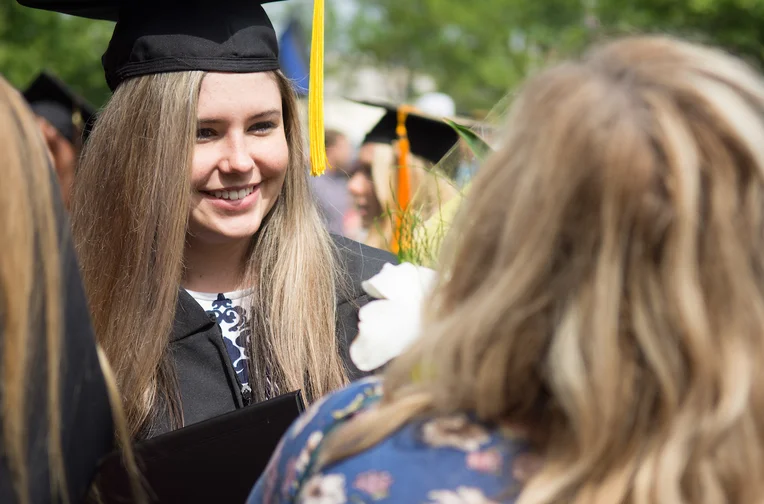 Student at commencement