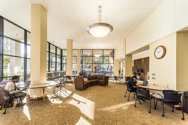 Students studying in the Memorial Union