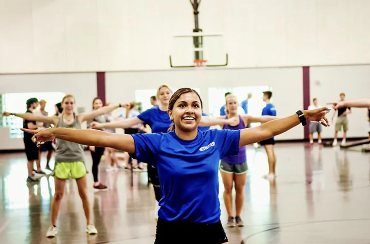 Student Leading Fitness Class