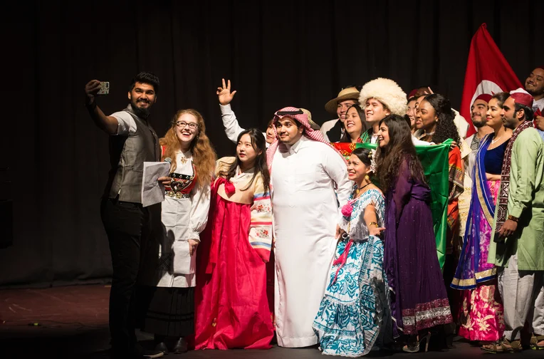 Students performing at International Culture Show