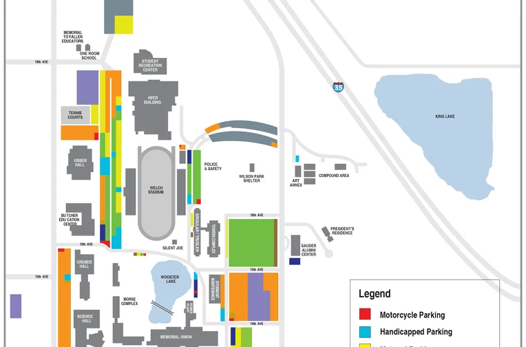 Map of Emporia State campus