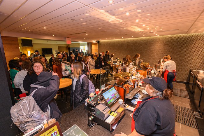 Emporia State Starbucks ribbon cutting ceremony