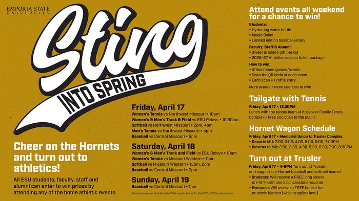 Graphic with type on gold background