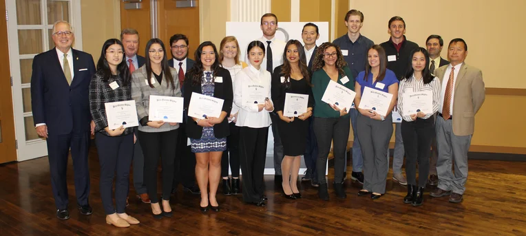 Group of students in the School of Business