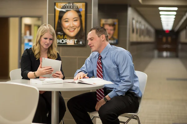 Students sitting at a table