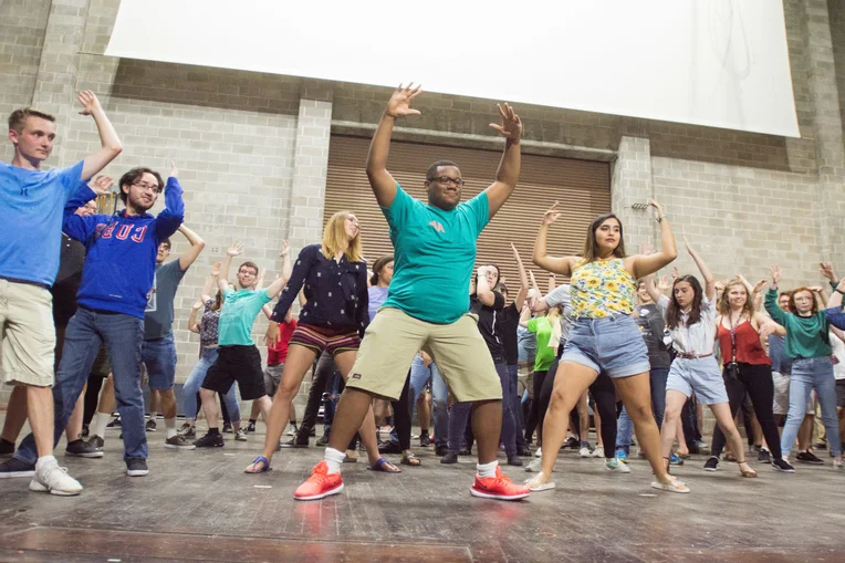 Students Dancing in the Student Recreation Center