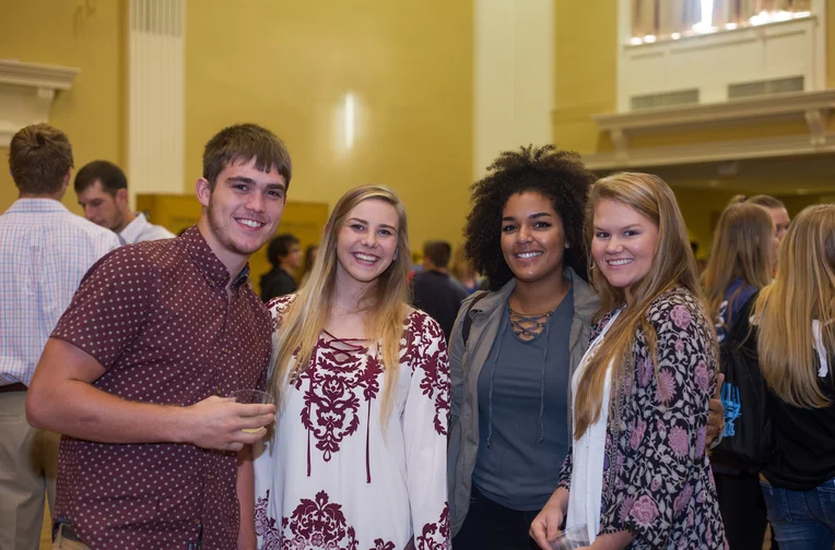 Emporia State students posing for photo