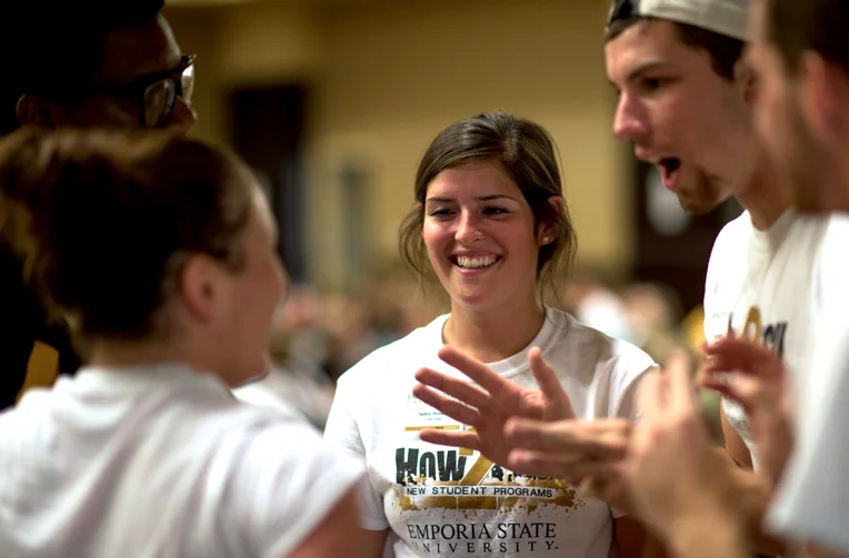 Students laughing