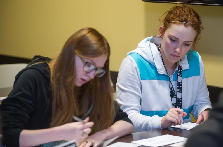 Emporia State Students writing Thank you notes