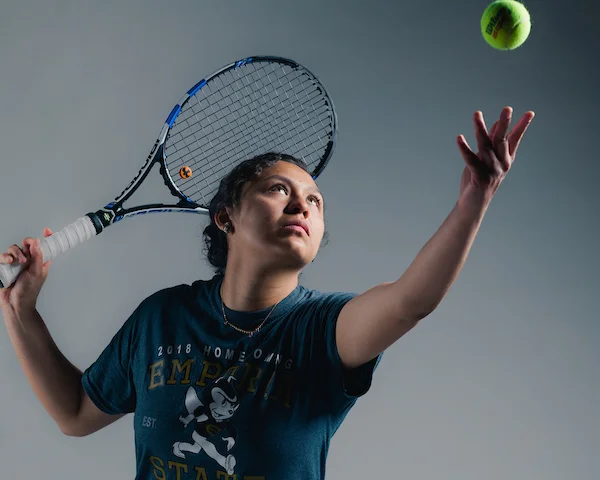 Tennis player portrait