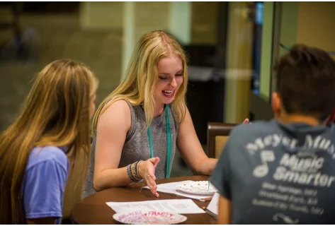 Emporia State students studying