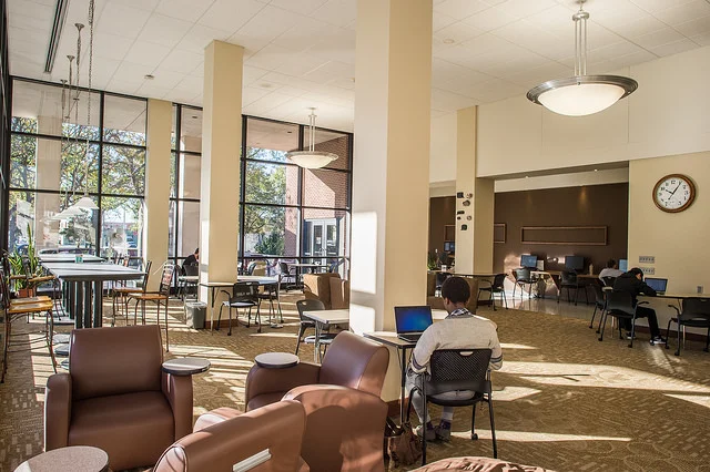 First floor of Emporia State's William Allen White Library