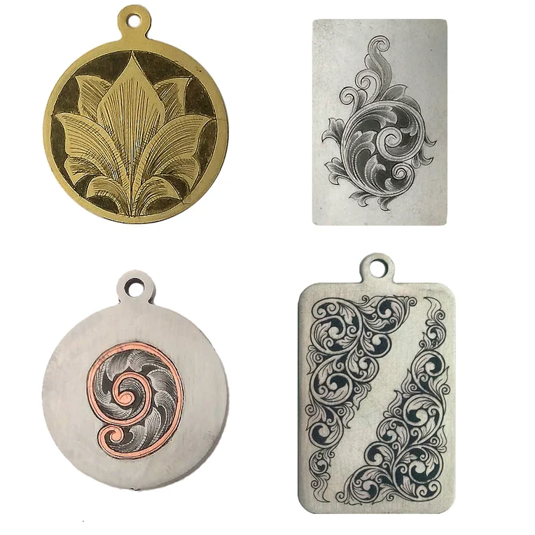 Scroll Pendants Engraving