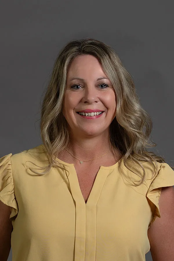 Blond woman head and shoulder shot